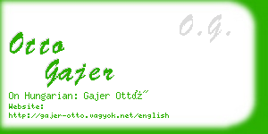 otto gajer business card